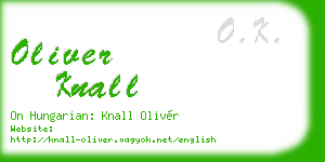 oliver knall business card